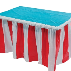 Carnival 14 Foot Striped Table Skirt