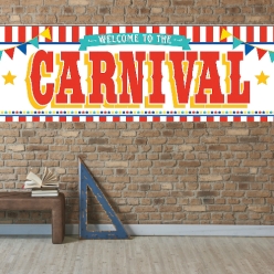 Welcome to the Carnival 6 Ft Plastic Banner