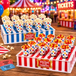 Two Carnival Big Treat Stands with 24 Cones