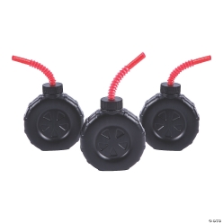 Cars and Trucks Tire Molded Cups with Lid and Straw