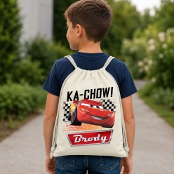 Cars Ka-Chow Personalized Drawstring Backpack