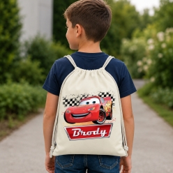 Cars Lightning Personalized Drawstring Backpack