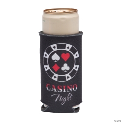 Casino Night Foam Slim Can Sleeves - 12Pk