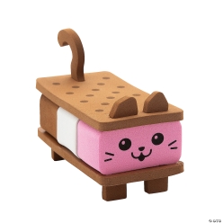 Neapolitan Ice Cream Sandwich Cat Craft Kit-12Pk