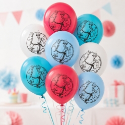 Cat in the Hat Large Latex Balloons - 8 PK