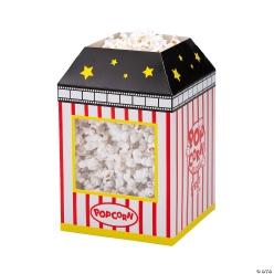 Popcorn Boxes with Cellophane Windows-3Pk