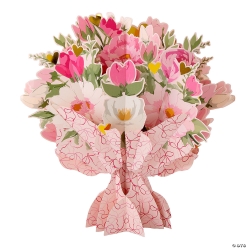 3D Rose Bouquet Cardstock Tabletop Centrepiece