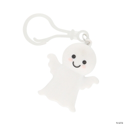 Glow-in-the-Dark Ghost Character Backpack Clips-12Pk