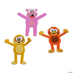 Big Eye Wacky Animal Character Bendable Toys-12Pk