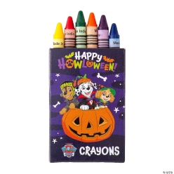 Halloween Paw Patrol 6 Colour Crayon Boxes - 24Pk