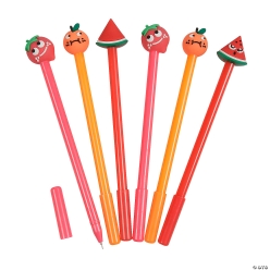 Fruit Character Pens Assortment-12Pk