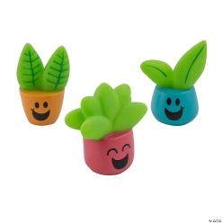 Smiling Potted Plant Character Toys-12Pk