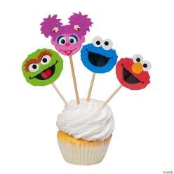Sesame Street Characters Cupcake Picks-24Pk