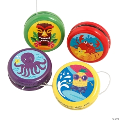 Bright Coloured Cute Character Luau YoYos-12Pk