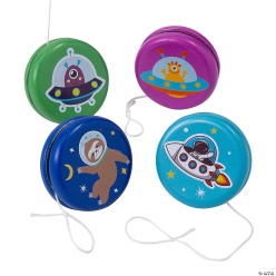 Outer Space Character Metal YoYo Toys - 12Pk