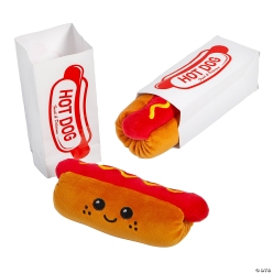 Plush Fast Food Smiling Hotdog Characters-12Pk