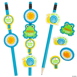 Zoom In VBS Rubber Pencil Charms Assortment-24Pk