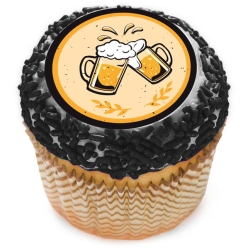 Cheers & Beers Cupcake Icing Toppers 12pk