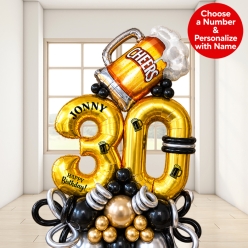 *Any Age Two Digit Personalized Cheers Airfill Balloon Column