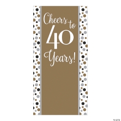 Cheers to 40 Years 6ft. Backdrop Banner - 1Pc