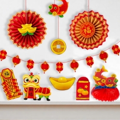 Chinese New Year 8 ft Room Decorating Kit - 10pc