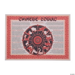 40% OFF: Chinese New Year Zodiac Place Mats 12 Pk
