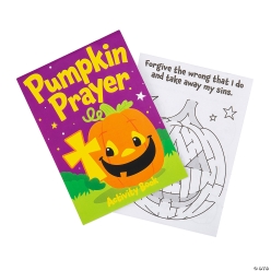 Christian Pumpkin Prayer Activity Books - 12Pk