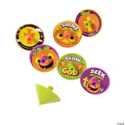 Christian Pumpkin Spin Tops - BIG 144Pk