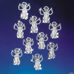 Beaded Crystal Angel Ornament Craft Kits-18Pk