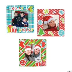 Christmas Picture Frame Magnet Craft Kit Asst - 24PK