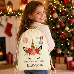 Unicorn Special Delivery Drawstring Backpack