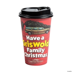 Christmas Vacation Christmas Coffee Cups w/ Lids 12pk