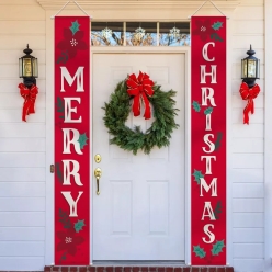 *50% OFF: Chritmas 8 Foot Fabric Door Flags