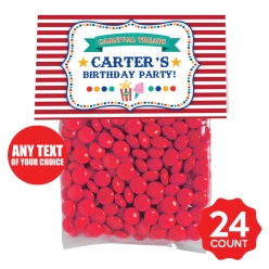 Carnival Personalized Treat Bags & Tags - 24pk