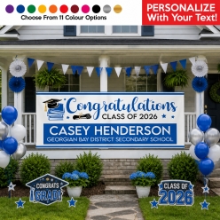 Congratulations Grad PERSONALIZED Gigantic 8FT Vinyl Banner