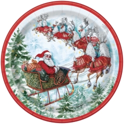 Classic Christmas Dessert Plates - 8 PK