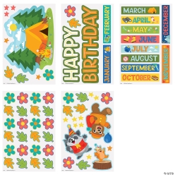 Camp Theme Happy Birthday Classroom Bulletin Board Set