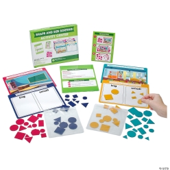 Preschool Shape & Size Sorting Skills Activity Centre Kit