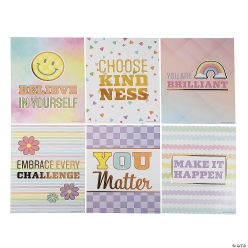 Pastel Rainbow Inspirational Classroom Poster Set-6Pk