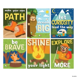 Camp Theme Motivational Classroom Poster Set-6Pk