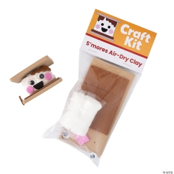 S'more Character Air Dry Clay Craft Kits-12Pk