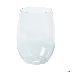 Clear Stemless Wine Glasses 12pk
