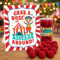 Clown Noses Carnival 36cm Easel with 12 Noses