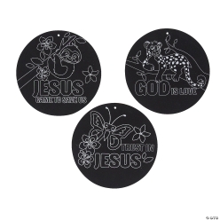 Rainforest VBS Magic Color Scratch Ornaments-24Pk
