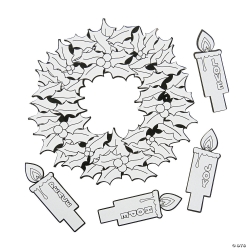 Colour Your Own Advent Wreaths - 12 Pack