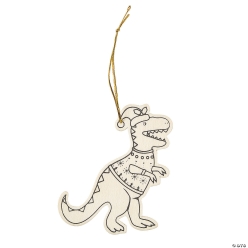 CYO Wood Christmas Dinosaur Ornaments 12PK