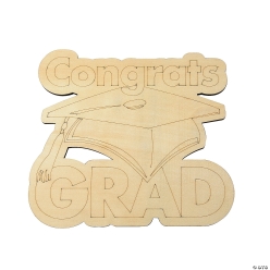 Colour Your Own Wood Congrats Grad Cutout