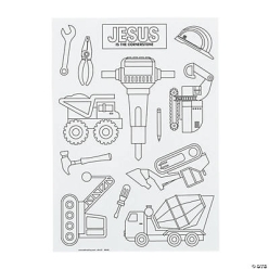 Construction VBS CYO Sticker Sheets-30Pk