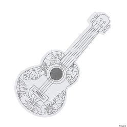 Colour Your Own Luau Wood Ukulele-12Pk