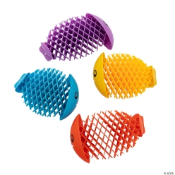 Colourful Expanding Mesh Fidget Fishes 12Pk